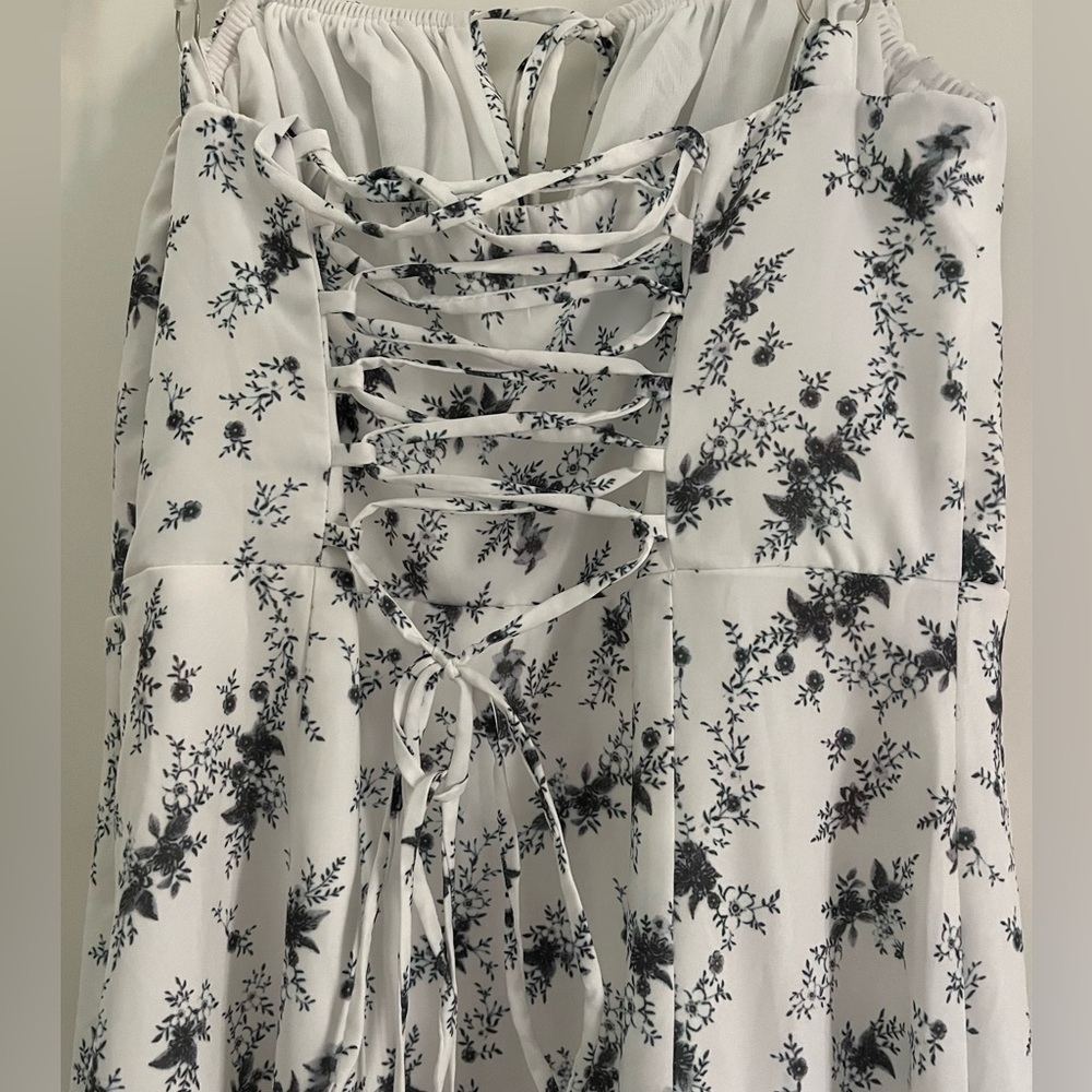 Floral corset midi Dress sundress - Picture 6 of 6